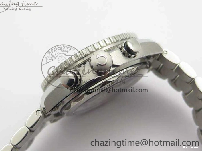 0227 Planet Ocean Master Chrono SS OM 1:1 Best Edition Gray Dial On SS Bracelet A9900 V Efficient 8116